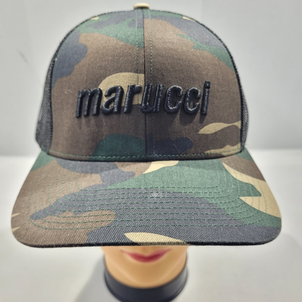 MARUCCI PRO SERIES CAMO BLAVK MESH ADJUSTABLE SNAPBACK CAP HAT UNISEX OSFM
